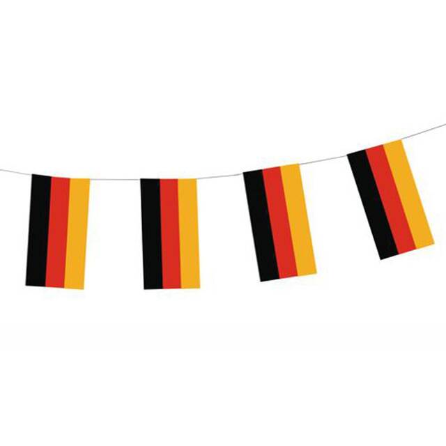 10 Stück Flaggenkette, Papier 4 m  Deutschland  schwer entflammbar