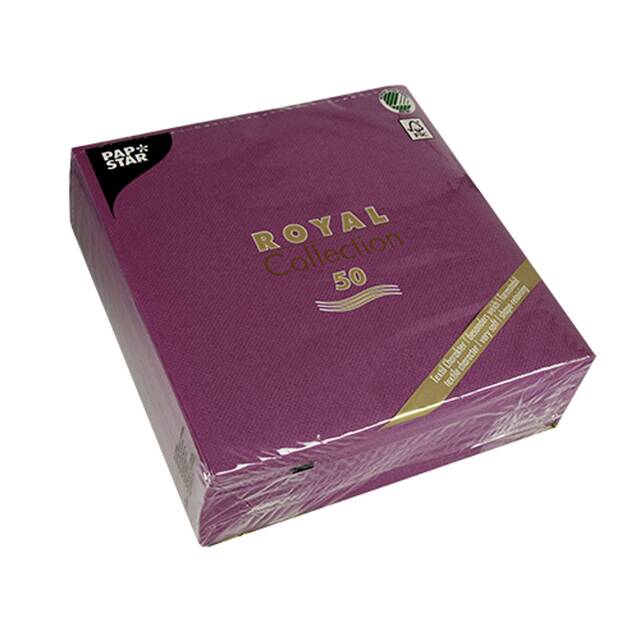 250 Servietten  ROYAL Collection  1/4-Falz 40 cm x 40 cm lila