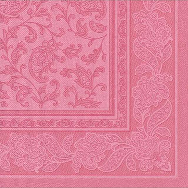 160 Servietten  ROYAL Collection  1/4-Falz 40 cm x 40 cm rosa  Ornaments