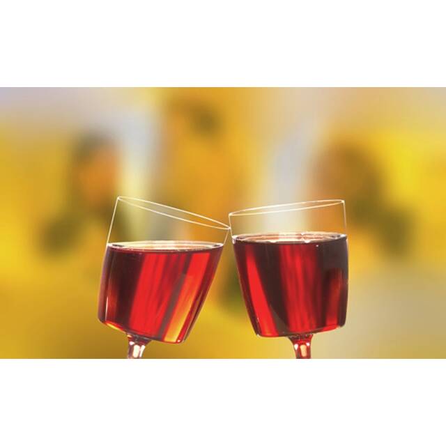 60 Stck Einweg-Weinglser fr Rotwein, PS 0,2 l  7,2 cm  10 cm glasklar einteilig