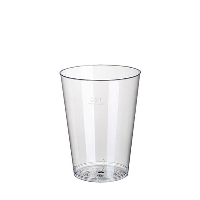 1000 Stück Plastikbecher (PS) 0,2 l Ø 7,5 cm · 9,7 cm glasklar