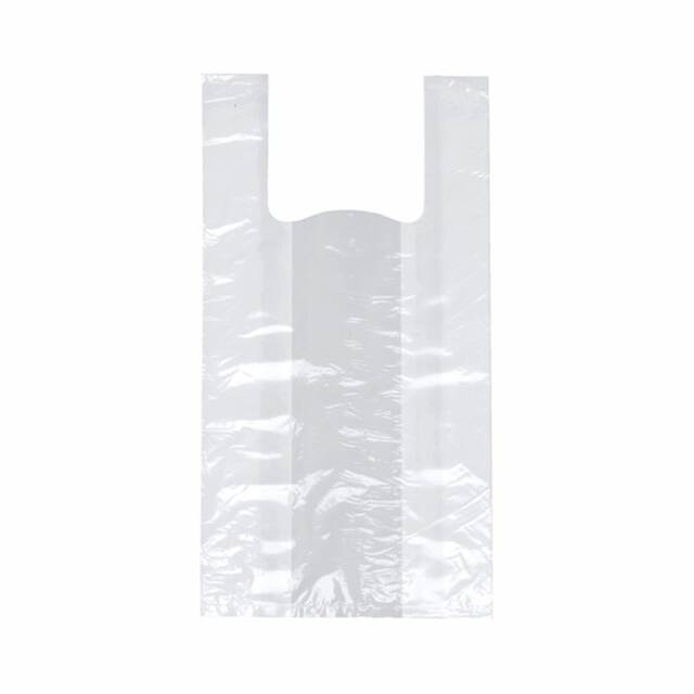 2000 Hemdchen-Tragetaschen, HDPE 48 cm x 22 cm x 12 cm transparent Knotenbeutel