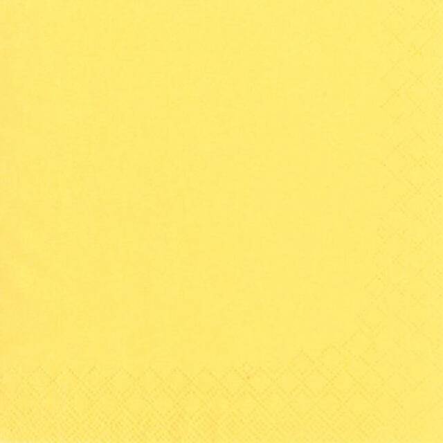 1000 Stück Servietten, gelb 3-lagig 1/4-Falz 33 x 33 cm