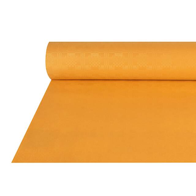 4 Stck Papiertischdecke, gelb mit Damastprgung 50 x 1 m