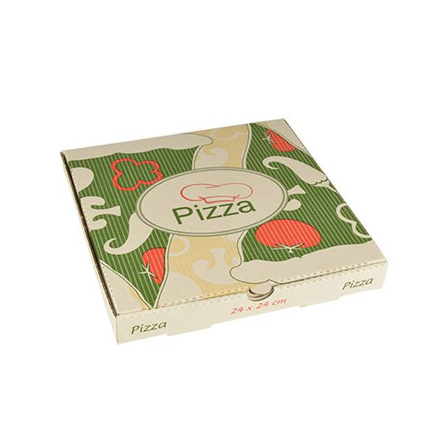 100 Stck Pizzakartons, Cellulose  pure  eckig 24 x 24 x 3 cm