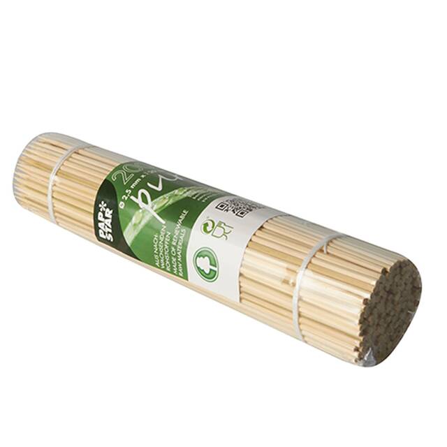 4800 Stck Schaschlikspiee, Bambus  pure   2,5 mm  20 cm