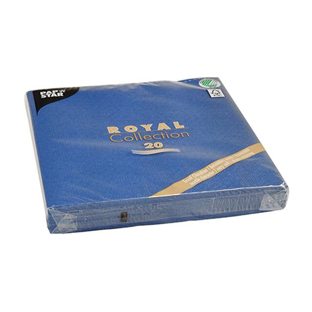 160 Stück Servietten, dunkelblau  ROYAL Collection  1/4-Falz 40 x 40 cm