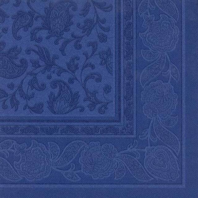 160 Stck Servietten, dunkelblau  ROYAL Collection  1/4-Falz 40 x 40 cm  Ornaments 
