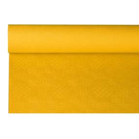 12 Stück Papiertischdecke gelb mit Damastprägung 8 x 1,2 m
