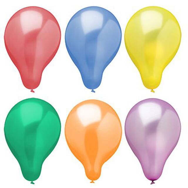 90 Stück Metallic Luftballons Ø 25 cm farbig sortiert