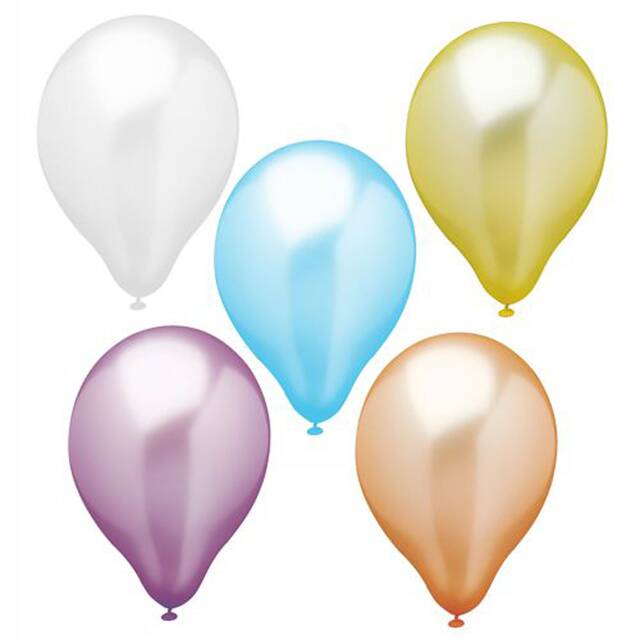120 Stck Luftballons  25 cm farbig sortiert  Pearly 