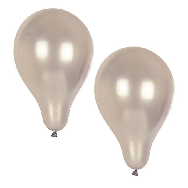 120 Stück Luftballons, silber Ø 25 cm