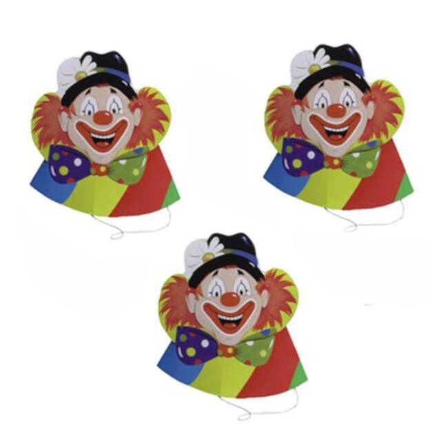 30 Stück Partyhüte  Clowngesicht 