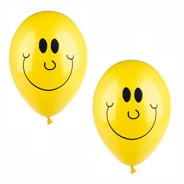 120 Stck Smiley-Luftballons  Sunny   25 cm