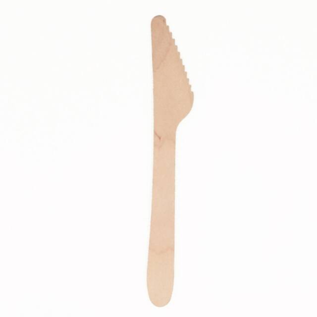 400 Biologisch abbaubare und nachhaltige Messer, Holz  pure  16,5 cm