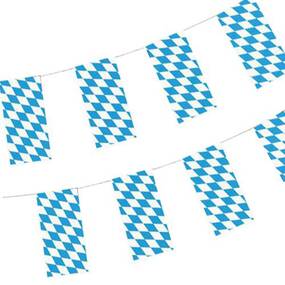 5 Stck Flaggenkette aus Papier 10 m  Bayrisch Blau...