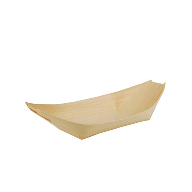 500 Stck Fingerfood-Schalen aus Holz  pure , 19 x 10 cm  Schiffchen 
