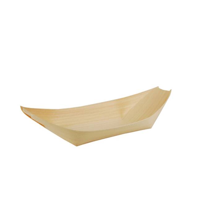 500 Stck Fingerfood-Schalen aus Holz  pure , 21,5 x 10 cm  Schiffchen 