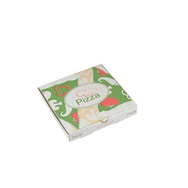 100 Biologisch abbaubare und nachhaltige Pizzakartons, Cellulose  pure  eckig 20 cm x 20 cm x 3 cm