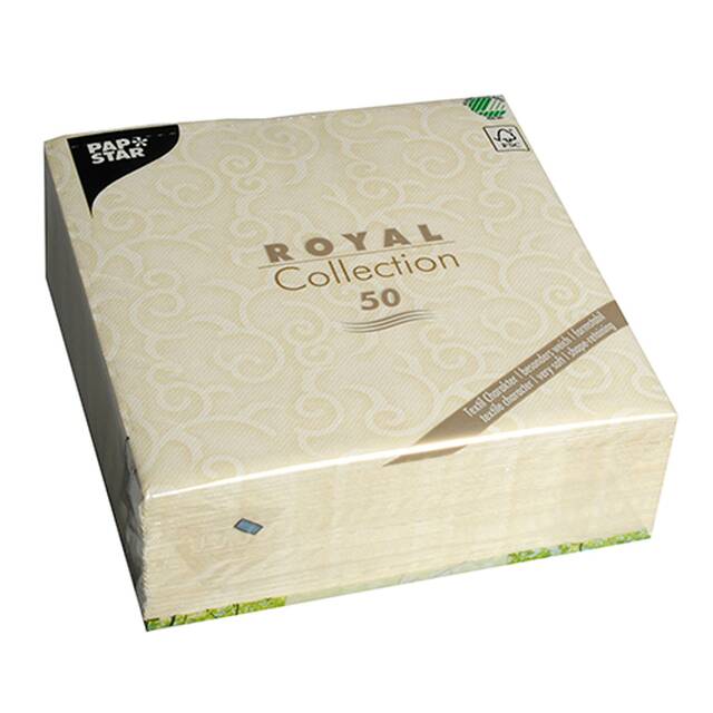 250 Servietten  ROYAL Collection  1/4-Falz 40 cm x 40 cm champagner  Casali