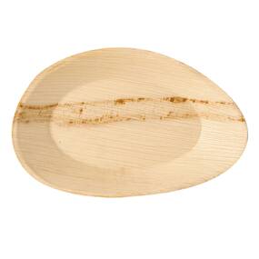 100 Stck Palmblatt Teller oval  pure  26 x 17 cm