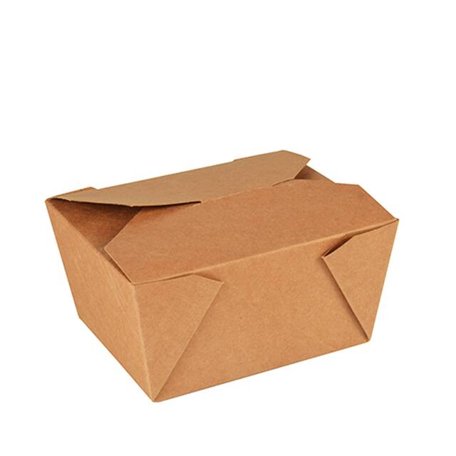 500 Stck Lunchboxen, Pappe  pure  750 ml 10,5 x 13 cm x 6,5 cm braun