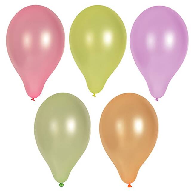 120 Stck Luftballons  25 cm farbig sortiert  Neon 