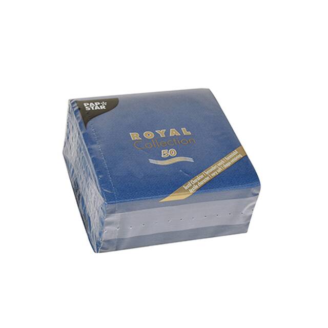 300 Servietten  ROYAL Collection  1/4-Falz 25 cm x 25 cm dunkelblau