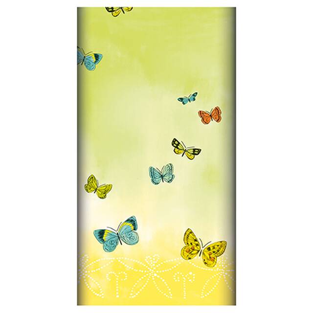 5 Stück Airlaid Tischdecke, stoffähnlich, 120 x 180 cm  Papillons 
