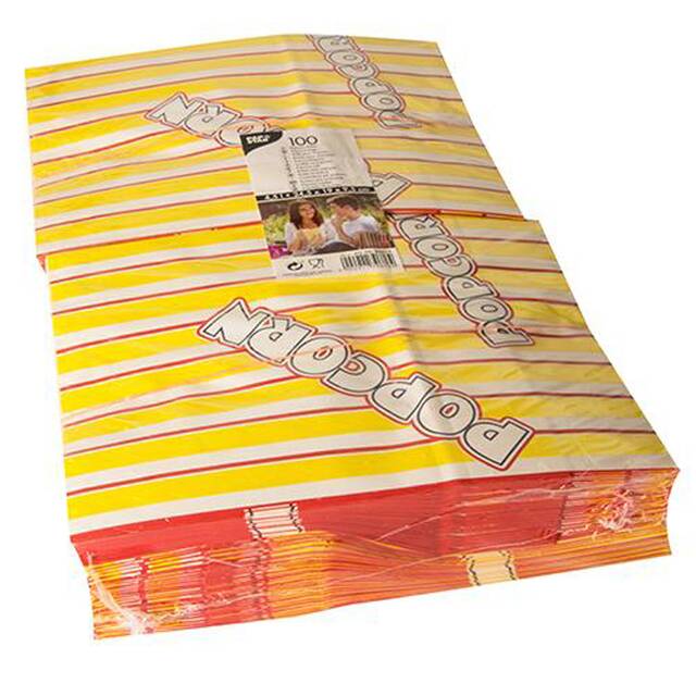 500 Stck Popcorn Tten, Papier & Pergamentersatz 4,5 l, 24,5 x 19 x 9,5 cm, fettdicht