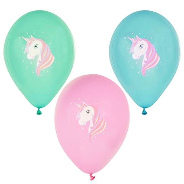 72 Stück Luftballons Ø 29 cm farbig sortiert  Unicorn 
