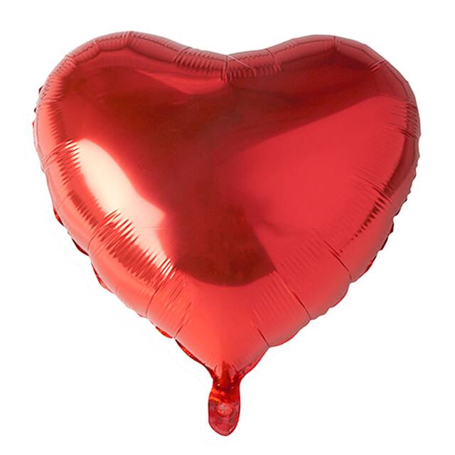 24 Stck Folienluftballon  Herz   45 cm rot