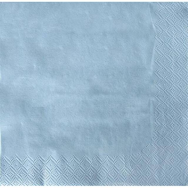 300 Stück Servietten, hellblau 3-lagig 1/4-Falz 33 x 33 cm