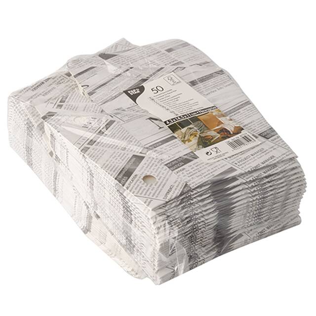 150 Pommes-Frites-Schütte, Pappe 1200 ml 4,3 cm x 14,5 cm x 11 cm  Newsprint mit Klappdeckel