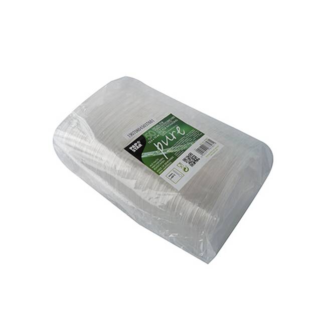 600 Biologisch abbaubare und nachhaltige Deckel fr Verpackungsbecher, PLA  pure  eckig 1 cm x 12,5 cm x 15 cm transparent