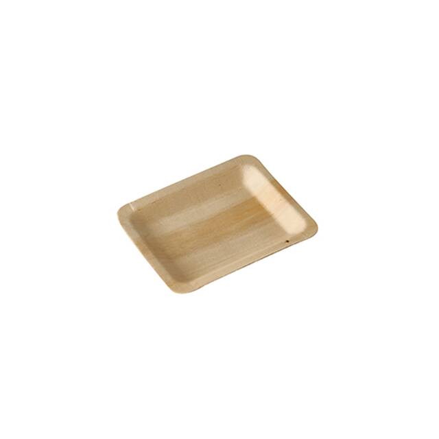 500 Stck Fingerfood-Teller aus Holz  pure  eckig 12 x 9,5 cm