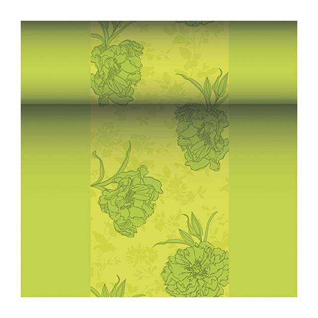 4 Stück Tischläufer, PV-Tissue  Royal Collection   ROYAL Collection  24 m x 40 cm  Thalia  grün