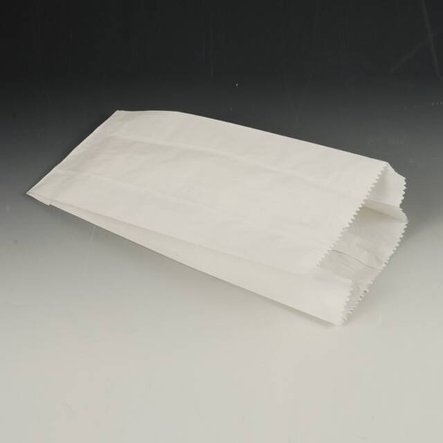 1000 Stück Papierfaltenbeutel, Cellulose, gefädelt 28 x 13 x 7 cm weiss Füllinhalt 1,5 kg