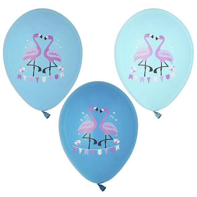 72 Stck Luftballons mit Flamingo-Muster  29 cm farbig sortiert  Flamingo 