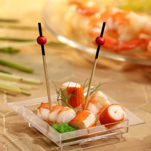 1500 Stck Fingerfood-Spiee 7 cm  Red Pearl 