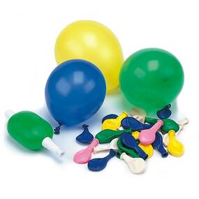 500 Luftballons mit Pumpe Ø 8,5 cm farbig sortiert