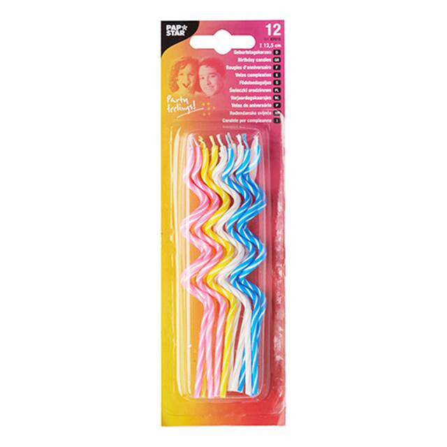 240 Stck Geburtstagskerzen 12,5 cm farbig sortiert  Spirale 