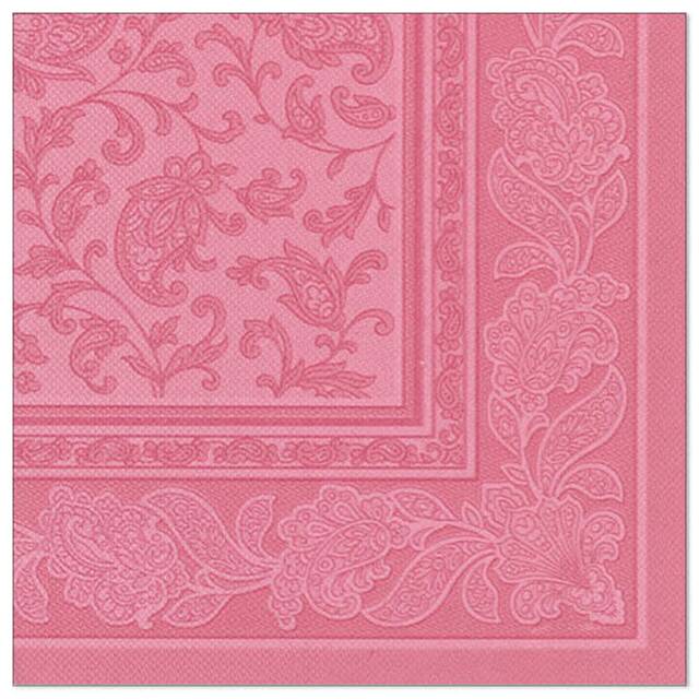 160 Stck Servietten,  ROYAL Collection  1/4-Falz 40 x 40 cm rosa  Ornaments 