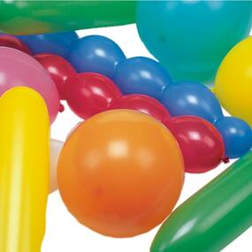 375 Luftballons farbig sortiert  verschiedene Formen ,...