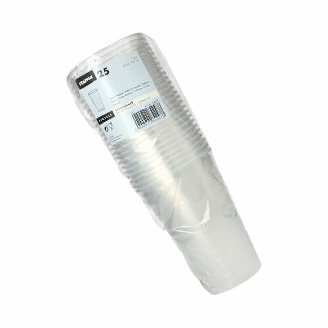 300 Stck Plastikbecher (PP), 0,5 l  9,5 cm  13,7 cm transparent