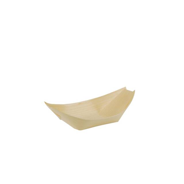 500 Stck Fingerfood-Schalen aus Holz  pure , 14 x 8,2 cm  Schiffchen 