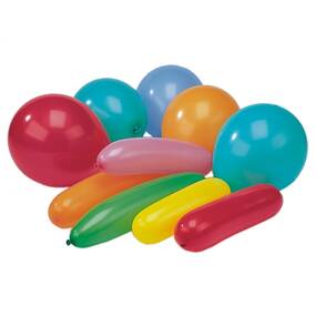 150 Luftballons farbig sortiert  verschiedene Formen