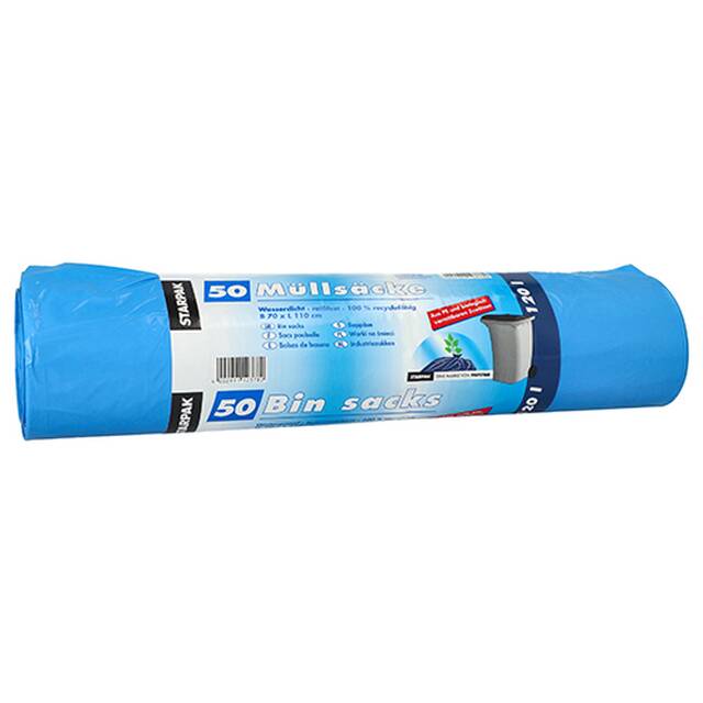 200 Stck Mllscke, 120 Liter, blau, H 110 x B 70 cm, recyclefhig