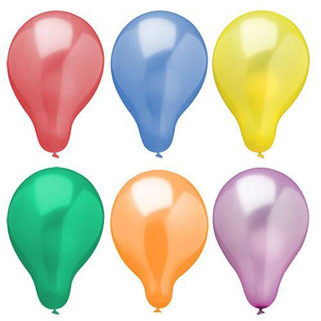 300 Stck Luftballons  25 cm farbig sortiert  Metallic 