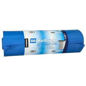 200 Müllsäcke, LDPE 120 l 110 cm x 70 cm blau